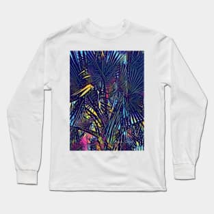 Palm Tree Design, Colorful Nature Pattern, Palm Pattern Tote, Palm Patter  Pillow, Duvet Cover, Palm Pattern Mugs, Palm Clock, Beach Decor, Coastal Decor Long Sleeve T-Shirt